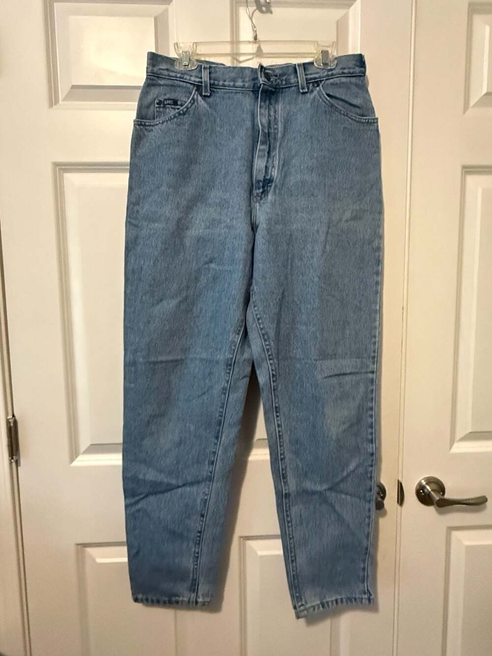 Vintage 90s Lee High Rise Mom Jeans Light Wash Denim Size 16